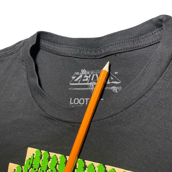 Loot Crate Exclusive Legend of Zelda Graphic Tee Shirt 8 Bit Pixel Black Medium - Picture 3 of 6